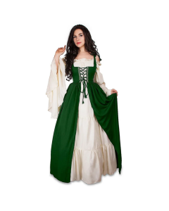House Of Dasein S-6Xl Medieval Dress Cosplay Halloween Costume For Women Palace Carnival Party - Navy Green - L