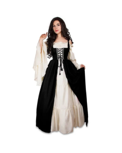 House Of Dasein S-6Xl Medieval Dress Cosplay Halloween Costume For Women Palace Carnival Party - Black - Xxxl