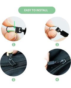 Metal Zipper Pull Replacement for Small Holes, Detachable, Repair for Jacket, Bag Boots, Purse, Coat, Pants (5 Pcs Silver)