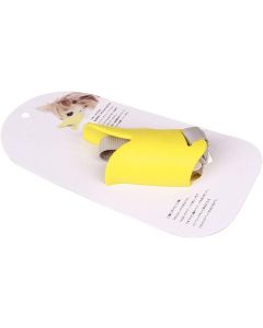 Dog Muzzle,Anti Bite Duck Mouth Shape DogMouth Covers,Soft Duck Silicone Mouth Cover with Adjustable Strap,Small Medium Dogs Muzzle Mask to Prevent Barking,Biting,Chewing(:Yellow,L:13cm/5.12inch)