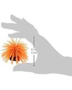 Artificial Aquarium Fish Tank Decoration Silicone Sea Anemone Artificial Fish Tank Ornament Decoration Small(Orange)