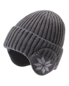 Winter Thick Fleece Lined Ear Protection Hat - Thermal Knit Beanie for Men Women - Warm Skull Cap for Cycling Outdoor Running - Beige