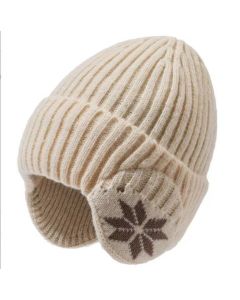 Winter Thick Fleece Lined Ear Protection Hat - Thermal Knit Beanie for Men Women - Warm Skull Cap for Cycling Outdoor Running - Black