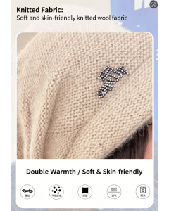 Ribbed Knit Beanie Hat - Winter Warm Skull Cap for Men Women - High Quality Acrylic Close Fit Casual Cuffed Hat - Beige