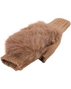 Women Wool Knit ingerless Gloves urry Mittens Wrist Warmers