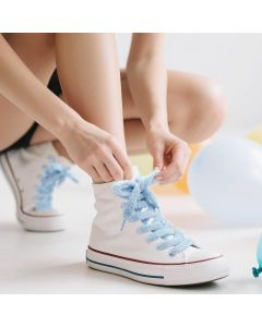 Thick uzzy Shoe Laces: Chunky Plush lat Shoelaces or Sneakers - 1 Pair