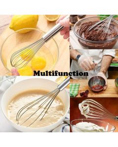 Stainless Steel Whisk Set, 3 Packs Balloon Whisk for Cooking, Whisking, Blending (8",10",12")