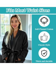 Robe Belt, Reusable Robe Tie, Soft Adjustable Design & Machine Washable for Bathrobe, Hotel & Home Use, (Black, 66.9")