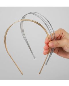 2Pcs Metal Headbands for Women, Silver & Gold Thin Metal Headbands for Women Multi Layers Double Headband, Trendy Layered Design Perfect for Parties & Daily Wear