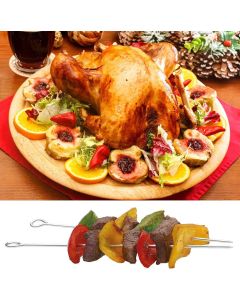 5.9 Inch Stainless Steel Skewer Grilling Shish Kebob,Cocktail Sticks,Reusable Martini Glass Picks 50pcs