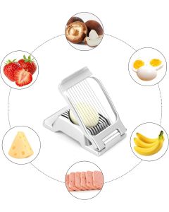 2 Packs Egg Slicer,Strawberry Slicers, Stainless Steel Wire Egg Slicer for Hard Boiled Eggs, Heavy Duty Aluminum Base Metal Egg Cutter for Egg Strawberry Soft Fruit & Food, Dishwasher Safe