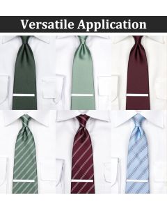 3 Pack Silver Tie Clips for Men, Classic Tie Clips for Men Silver with Adjustable Clasp Ideal for Professional Office Wear and Formal Events