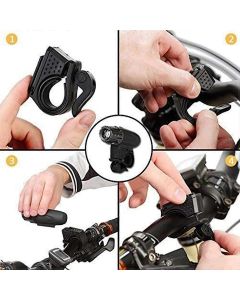 USB Rechargeable Front & Rear Bike Lights - Waterproof, 4 Lighting Modes