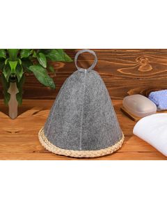 2-Pack Felt Sauna Hats - Quick Dry Bath Caps for Spa & Swimming (23x25cm)