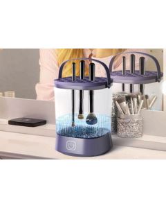 Water-Resistant Electric Makeup Brush Cleaner Automatic Brush Cleaner Dryer Tool -Purple