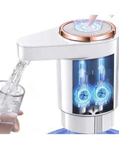 Portable Electric Water Bottle Pump Automatic Dispenser For Home Kitchen Camping - White