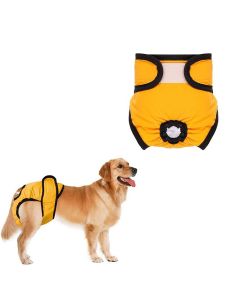 Washable Female Pet Nappy Diaper Dog Cat Physiological Pants Gray - M