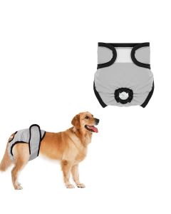 Washable Female Pet Nappy Diaper Dog Cat Physiological Pants Yellow - M