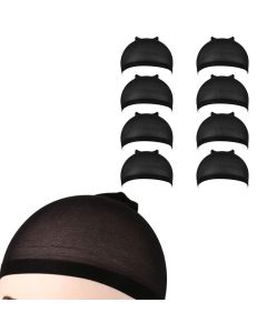 8Pcs Stocking Wig Caps Stretchy Nylon Hair Net for Women Nude