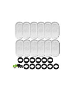 12 Sets Carbon Filters Water Fountain Replacement for Pet Dog Cat Water Drinking