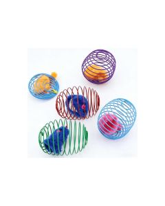 5Pcs Cat Spring Balls Toys Stretchable Rolling Balls Cat Spring Toys for Kitten