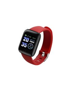 116plus Waterproof Smart Watch Sports Fitness Trackaer with Heart Rate Monitor for Men and Women-Blue