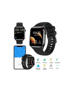 2Pcs Smart Watch Water-Resistant Smartwatch Heart Rate Fitness Tracker-Black