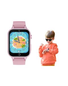 Kids Smart Watch Touch Screen Elastic Strap Smartwatch With Video Camera Pedometer-Black