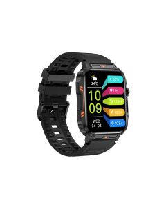 Military Smart Watch 1.95-Inch Fitness Tracker with Heart Rate Sleep Monitor 100 Sports Modes Activity Tracker-Black