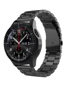 Stainless Steel Replacement Band for Samsung Gear S3 Strap-Black 22mm