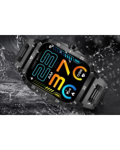 Waterproof Smartwatch for Men Android iOS Phones Smart Watch Fitness Tracker 1.96 Inch Heart Rate Sport Pedometer Sleep Digital Step Activity Monitor-Black Silver