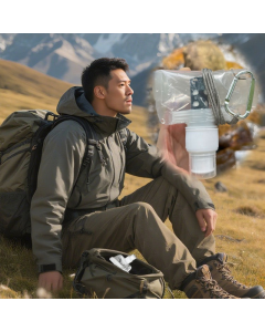 Portable Outdoor Water Filter Bag, Emergency Ultrafiltration Water Purifier, Camping and Hiking Direct-Drink Filter, Disaster Relief and Survival Water Purification Tool