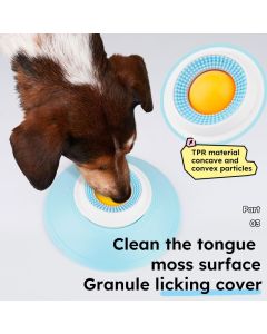 Pet Slow Feeder Bowl with Food Dispenser, Non-Slip, Universal Puzzle Feeder for Cats and Dogs - Yellow