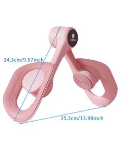 Pink - Multifunctional Thigh Master Trainer with Calorie & Time Counter, Home Kegel Exerciser for Inner Thighs, Buttocks, and Arms