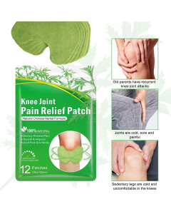 Mugwort Knee Joint Patches: Herbal Warm Compress Patches for Chronic Knee Pain and Relief from Cold Exposure During Exercise (48 pcs/4 boxes)