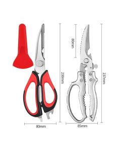 2-Pack Kitchen Scissors Set, Heavy-Duty Chicken Bone Shears & Detachable Kitchen Shears, 3Cr13 Stainless Steel & Magnetic Sheath—Blue