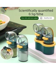 0.5g Quantitative Press Salt Shaker, Single Moisture Proof Plastic Seasoning Container for Kitchen