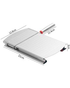 Stainless Steel Cheese Slicer with Measuring Scale, Non-Slip Manual Cutter for Ham Butter Bread Fruit Vegetable