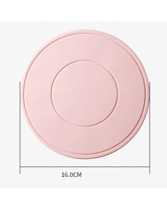 Food-Grade Silicone Heat-Resistant Trivet, 16cm Non-Slip Table Mat, Snowflake Hollow Hot Pot Coaster - Red
