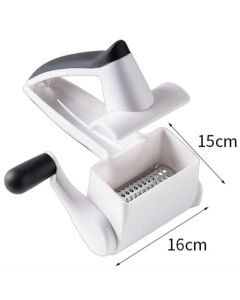 Hand Crank Rotary Cheese Grater with 3 Stainless Steel Drums, Kitchen Shredder Slicer for Cheese Butter