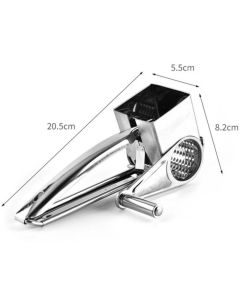 Stainless Steel Rotary Cheese Grater, Multi-Purpose Hand Crank Vegetable Ginger Shredder, Kitchen Tool
