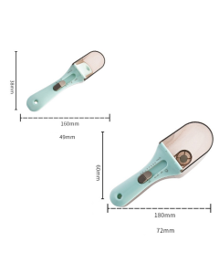 Adjustable Measuring Spoon Set Large & Small Size, Plastic Scale Scoop for Baking, Dry & Liquid Ingredients