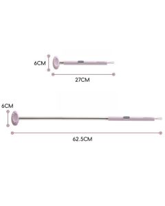 Retractable Double-Sided Back Scratcher, 2-in-1 TPR Itch Relief & Massage Hammer with Hanging Loop—Purple