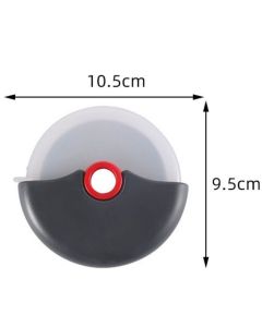 Detachable Stainless Steel Pizza Cutter Wheel with Transparent Protective Cover, Kitchen Baking Slicer Tool—Green