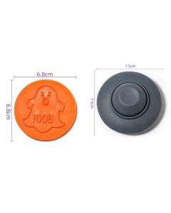 Halloween Magnetic Interchangeable Cookie Cutter Stamp, 8 Patterns 2-in-1 Cutting Embossing Baking Mold