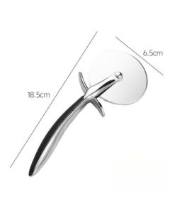 Zinc Alloy Anti-Slip Handle Pizza Cutter Wheel, Large Stainless Steel Blade for Baking Pizza Bread Slicing