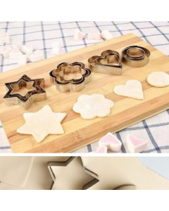 Stainless Steel Cookie Cutter Sets, DIY Press Baking Molds for Homemade Cookies & Pastries—12-Piece Star-Shaped Set