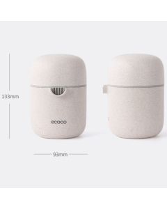 Wheat Straw Portable Manual Juicer, Mini Hand Press Fruit Squeezer for Oranges, Lemons, and Pomegranates—Beige