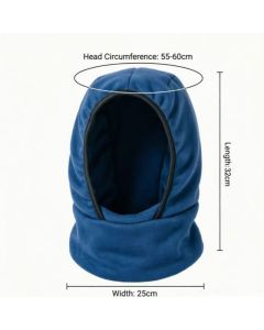 Fleece-Lined Thermal Balaclava, Windproof Face & Neck Cover Hat for Skiing, Cycling, and Outdoor Sports—Black