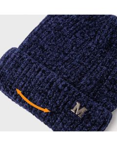 Men's Fleece-Lined Thick-Knit Beanie, Warm Winter Stretch Cold-Proof Skull Cap for Outdoor Cycling—Gray